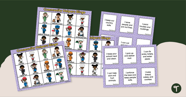 Image of Community Helpers Bingo