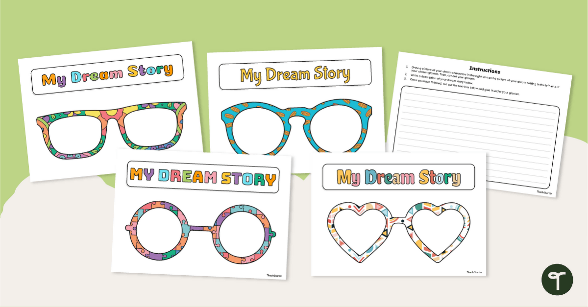 My Dream Story Writing Prompt Template teaching resource