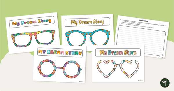 Go to My Dream Story - Writing Prompt Template teaching resource