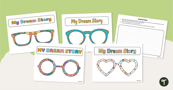 My Dream Story - Writing Prompt Template teaching resource