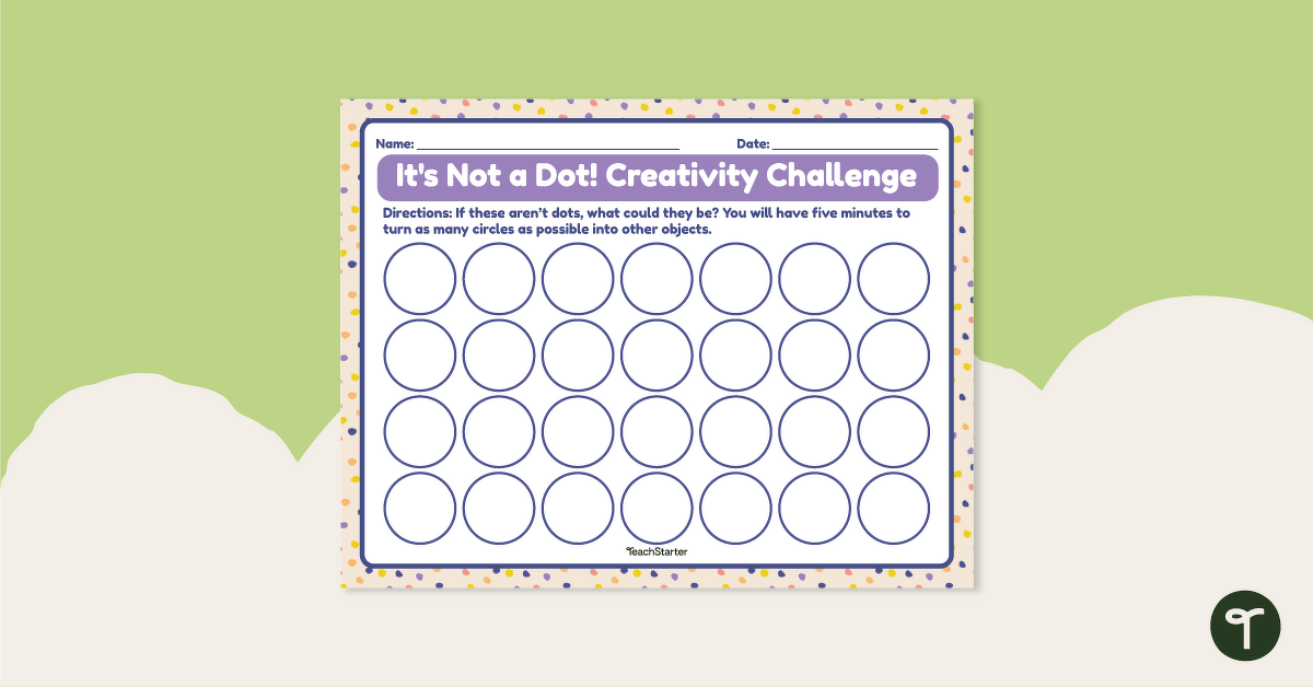 International Dot Day Creativity Challenge - Upper Years teaching resource