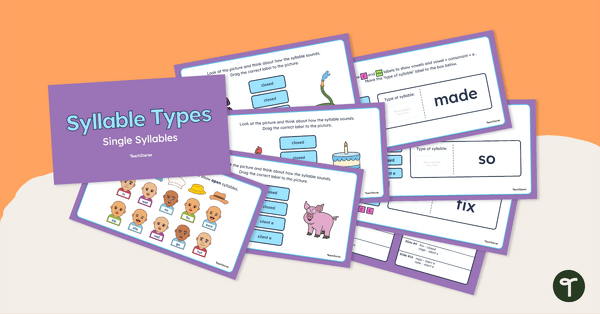 Syllable Types – Single Syllable Interactive Activity teaching resource