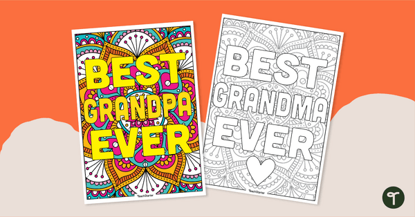 grand parents day coloring pages