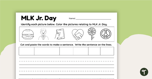 martin luther king worksheet kindergarten