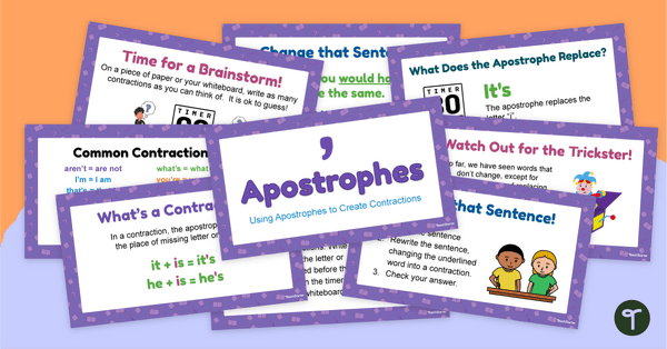 Apostrophes in Contractions Teaching Presentation teaching resource