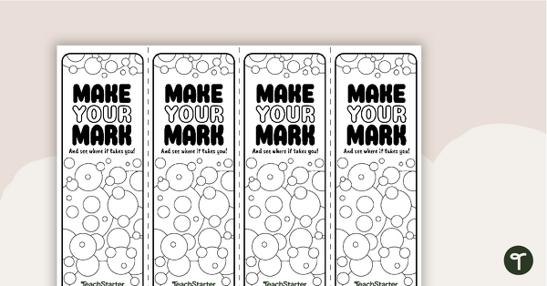 Go to Make Your Mark - International Dot Day Mindfulness Bookmarks teaching resource