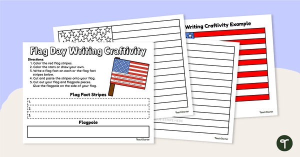 Flag Day Writing Craftivity teaching resource