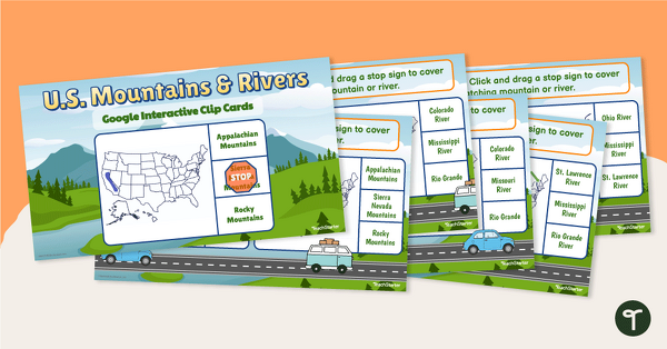 Go to U.S. Mountain and River Interactive Clip Cards teaching resource