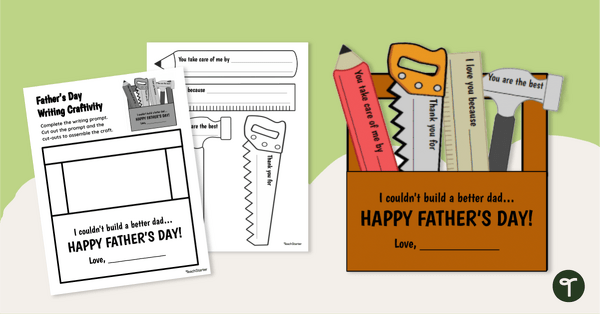 Go to Father's Day Writing Craft Template teaching resource
