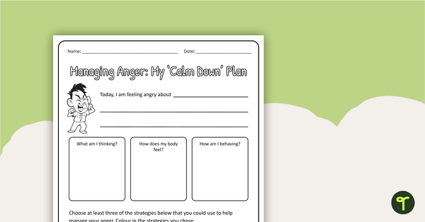 Go to Managing Anger Worksheet (Lower Primary) teaching resource