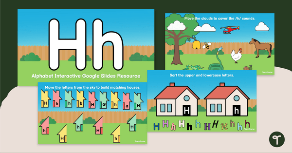 Go to Alphabet Google Interactive - Letter H teaching resource