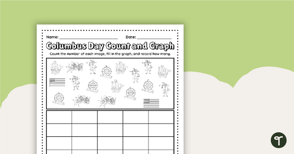 Columbus Day Count and Graph Worksheet teaching resource