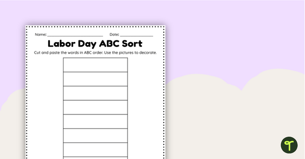 Go to Labor Day ABC Sort teaching resource