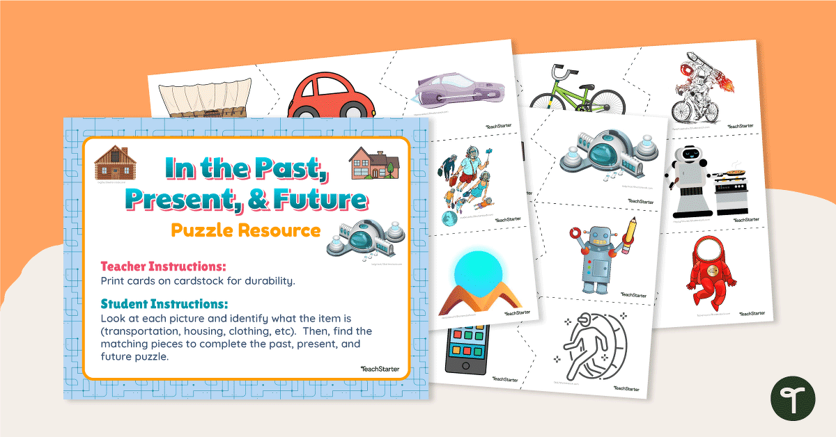 In the Past, Present, and Future Puzzles teaching resource