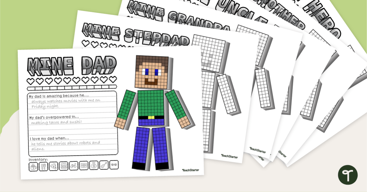 'Mine' Dad Father's Day Activity teaching resource