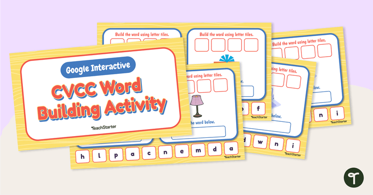 CVCC Word Building - Google Slides Interactive Activity teaching resource
