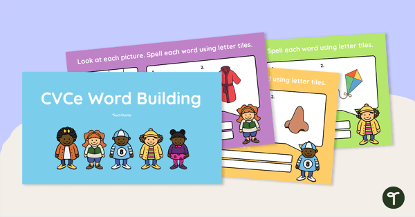 Go to CVCe Word Building - Google Slides Interactive Activity teaching resource