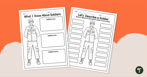 Go to What I Know About Soldiers Activity Sheets teaching resource