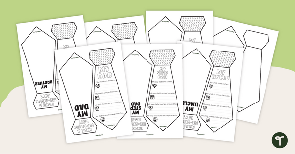 Go to Father's Day Tie Template - Upper Grades teaching resource