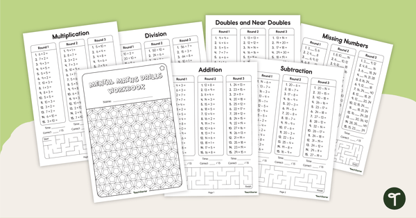 Go to Year 4 Mental Maths Drills Booklet teaching resource
