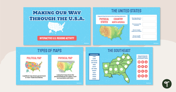 Image of Google Interactive - Regions of the United States