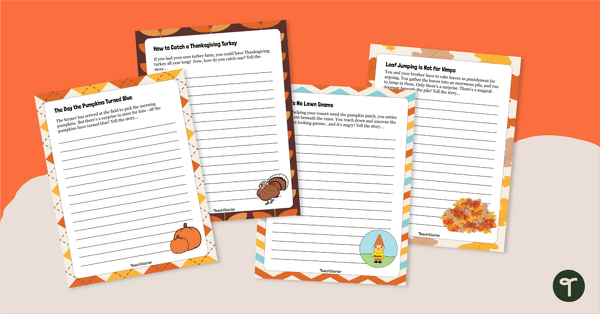 Fall Narrative Writing Prompts for Kids teaching resource