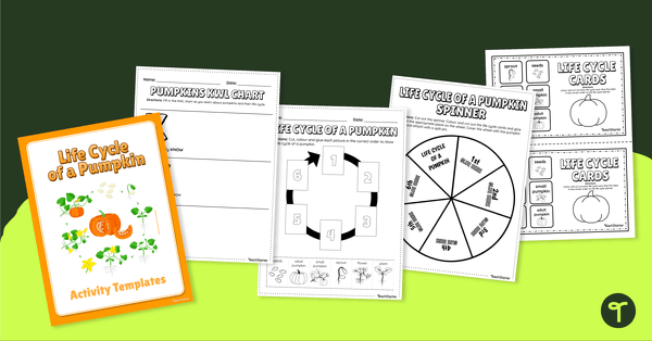 Life Cycle of a Pumpkin Activity Templates teaching resource