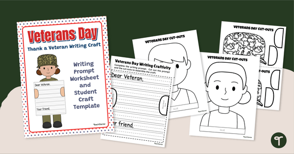 Go to Veterans Day Writing Craftivity teaching resource