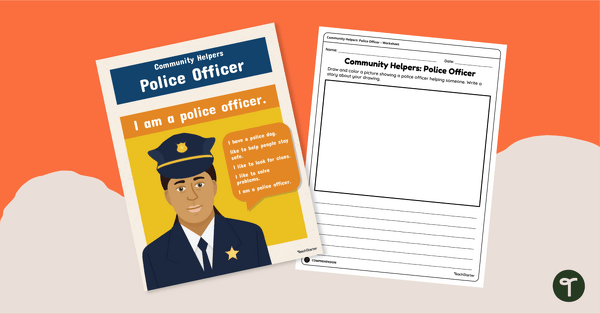 Community Helpers: Police Officer – Comprehension Worksheet teaching resource