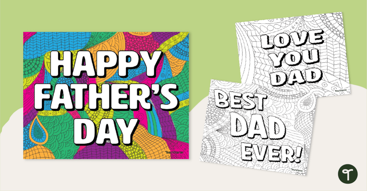 Father's Day Coloring Pages teaching resource