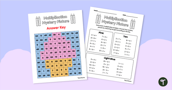 Image of Multiplication Mystery Picture - Ice Cream