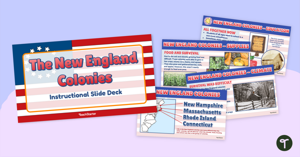 Image of The New England Colonies - Instructional Slide Deck