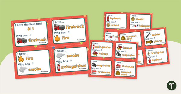 Fire Prevention Week - I Have , Who Has? Card Game teaching resource
