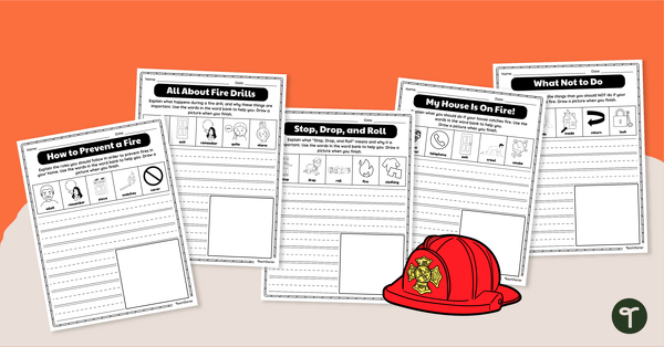 Fire Prevention Week Writing Prompts teaching resource