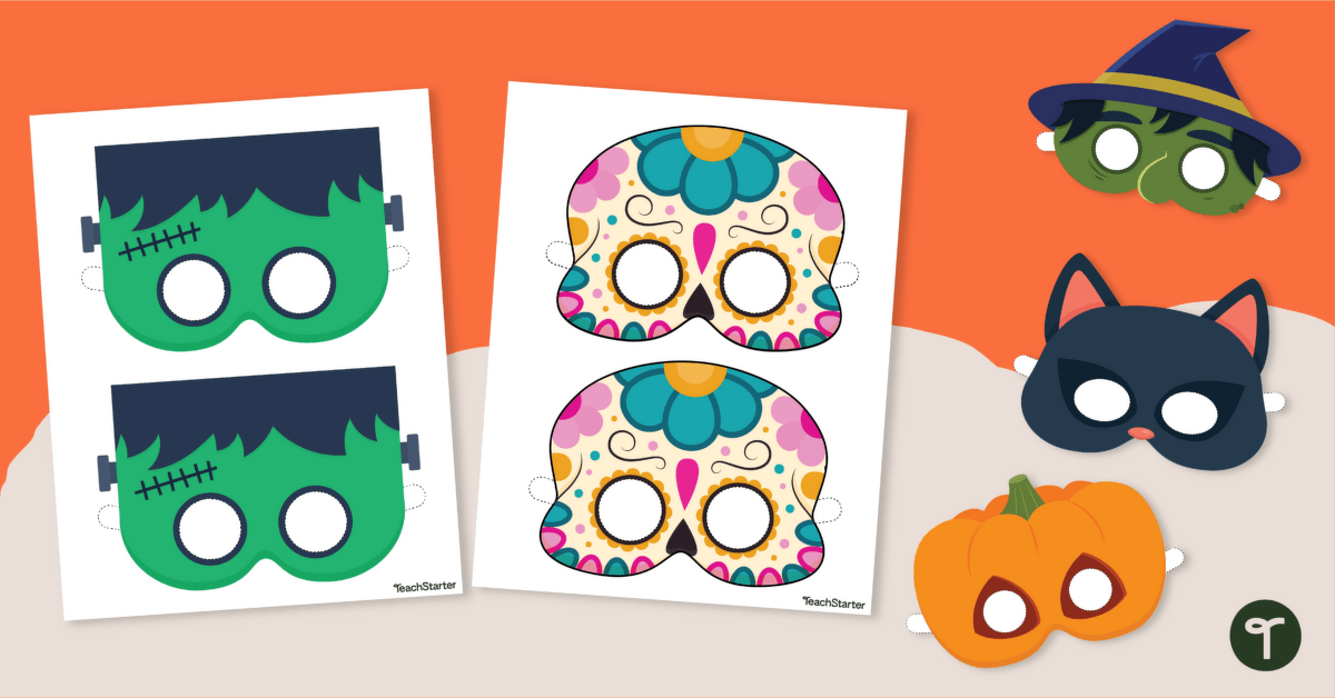 Halloween Printable Coloring Masks Halloween Costume 