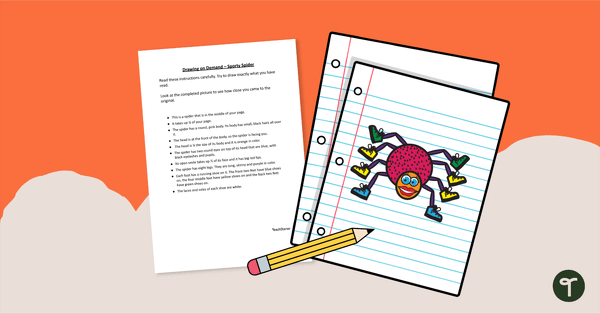 Go to Directed Drawing Activity - How to Draw a Spider teaching resource
