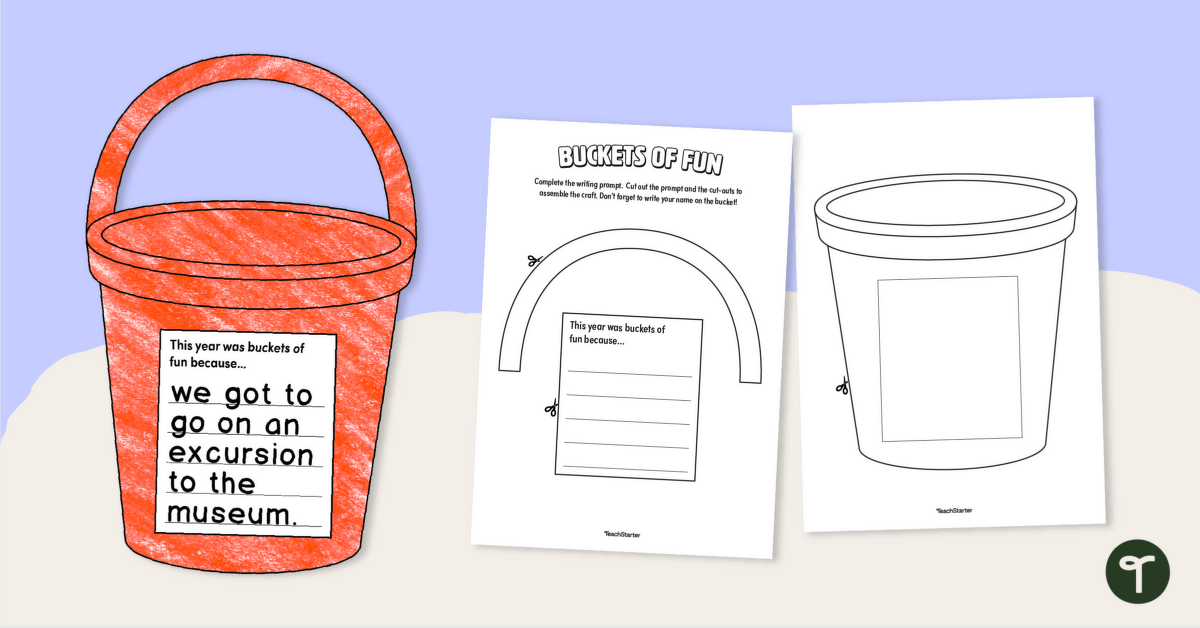 Last Day of School Activity - Buckets of Fun Craft teaching resource
