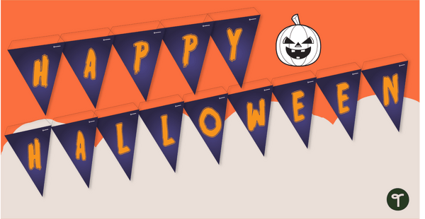 Go to Happy Halloween Pennant Banner teaching resource