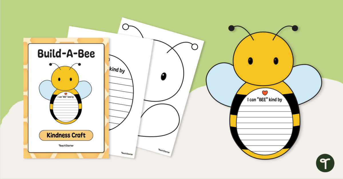 Bee Kind Craft and Writing Template teaching resource