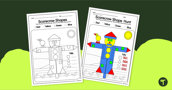 Go to Scarecrow Shape Hunt Worksheet teaching resource