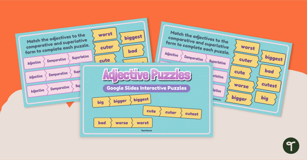 Comparative and Superlative Adjectives Interactive Puzzles teaching resource