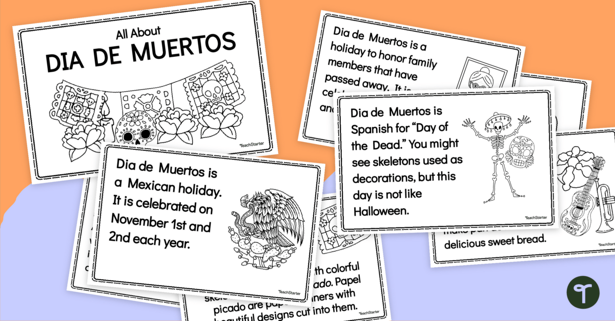 Dia de Los Muertos - The Day of the Dead Printable Book teaching resource