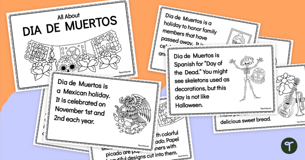 Dia de Los Muertos - The Day of the Dead Printable Book teaching resource