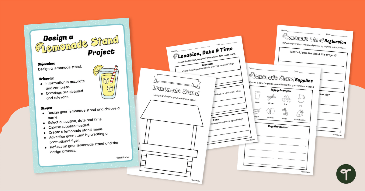 Lemonade Stand Design - STEAM Project teaching resource