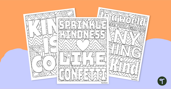 World Kindness Day Colouring Sheets teaching resource