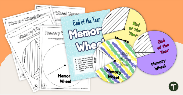 End of the Year Memory Wheel teaching resource