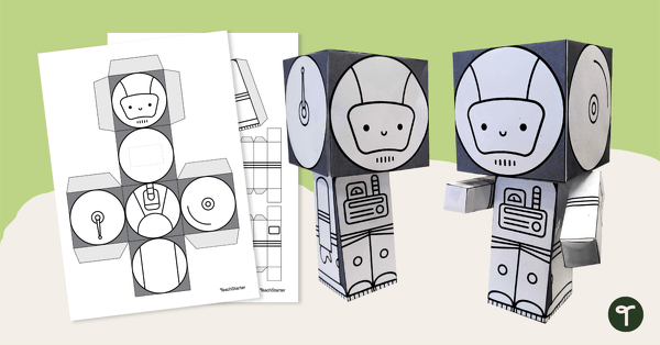 Image of 3D Object Astronaut Template