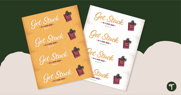 'Get Stuck in a Good Book' Bookmark teaching resource