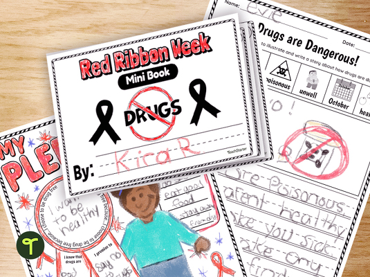 Red Ribbon Week Mini Book teaching resource