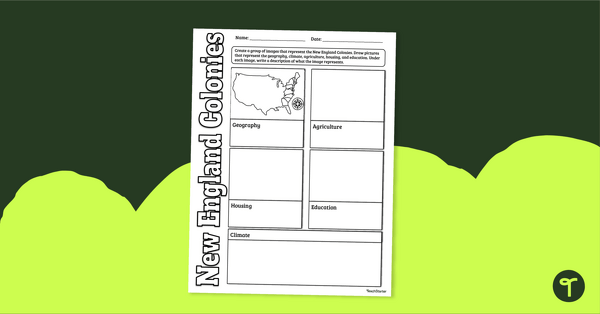 Go to The New England Colonies - Image Board Worksheet teaching resource